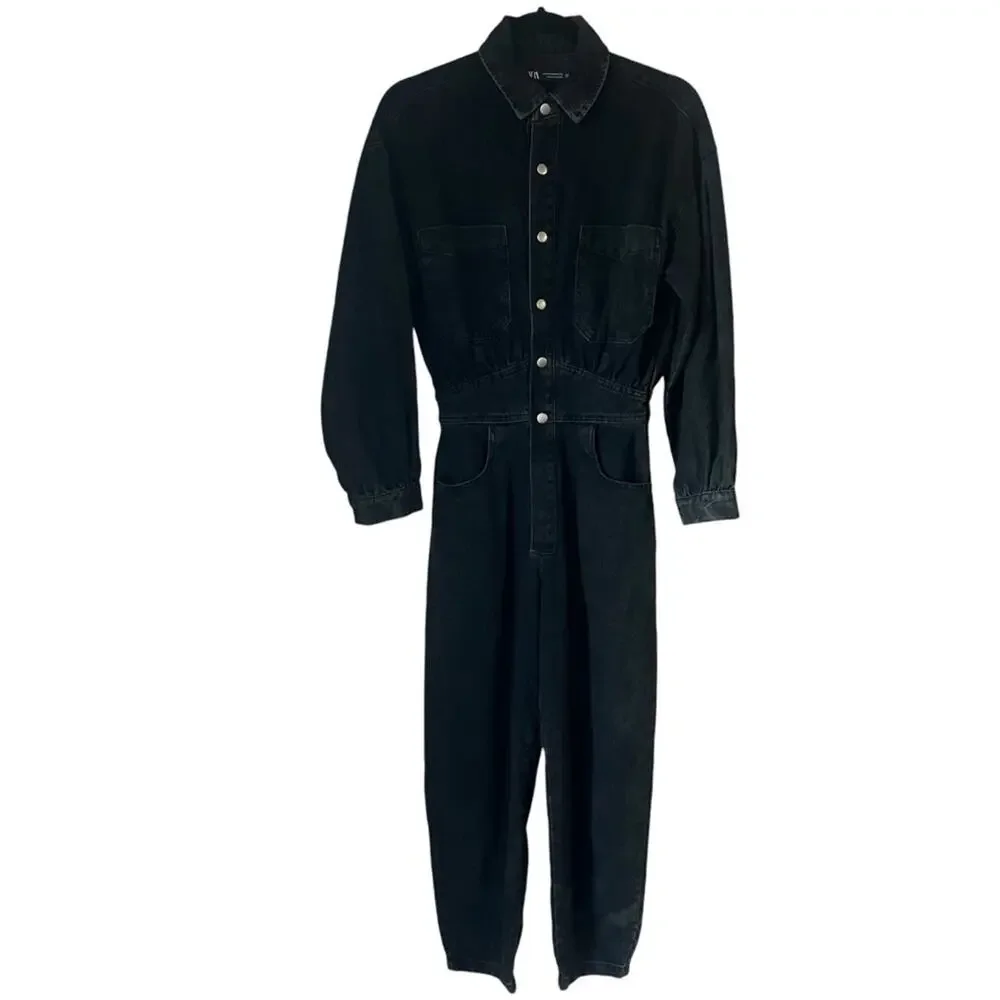 Zara Women's Black Long Sleeve Size XS Jumpsuit